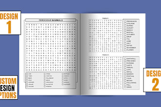 create word search puzzle books with unique layout design