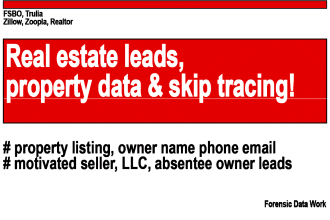 do real estate leads bulk skip tracing llc skip tracing motivated seller