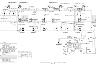 draw fire sprinkler and hydrant system plan layout design in autocad