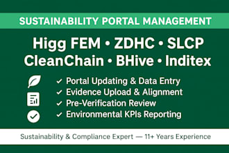 manage sustainability portals for your facility