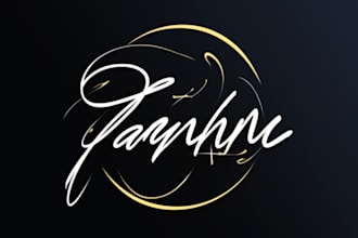 design scripted, handwritten or signature logo