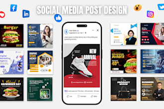 do social media post design, facebook post, instagram post etc
