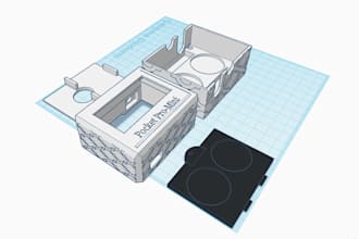 do 3d designing and stl editing in 1 hour