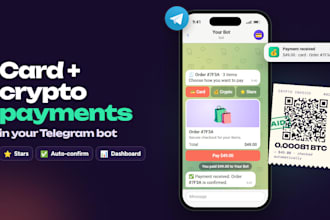 develop a telegram crypto or card payment bot