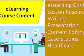 create comprehensive elearning content