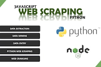 web scraping and data extraction using javascript and python