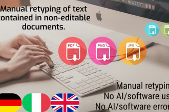 manually retype pdf, jpg, png, gif into docx