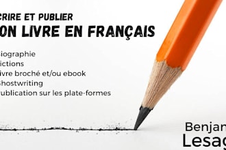 help you write your book in french