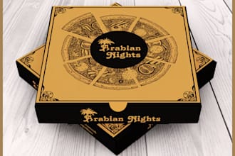 design unique pizza box, burger and food box for your brand
