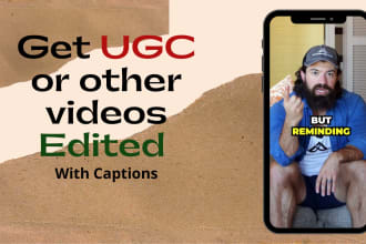 edit ugc or short videos with captions