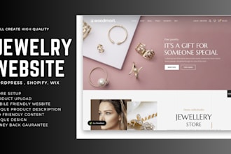 design or redesign jewelry website or create responsive fashion website