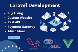 develop php laravel website, upgrade and fix laravel bugs