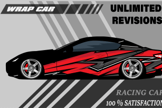 design racing car, sport car , van, and custom vehicle  wraps