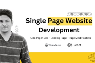 create a single one page wordpress website