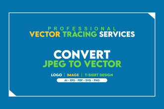 convert jpeg logo or tshirt design to vector