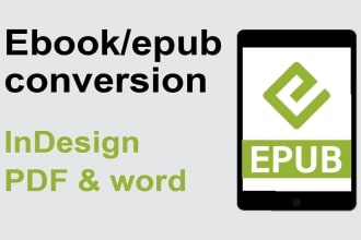 convert ebook and epub from indesign, PDF and word