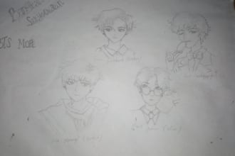 make sketsa final cartoon bts