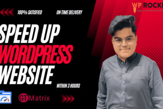speed up wordpress website for google page insight, gt matrix