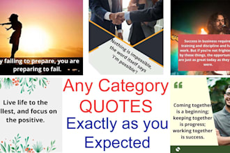 design graphic quotes in any category for social media platforms
