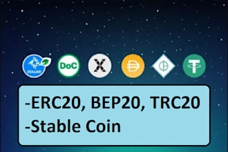 create erc20 token, brc20 token, trc20 token, stablecoin,