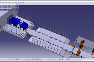 create a factory layout platform conveyor skid structural