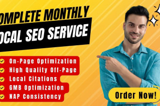 monthly local SEO service for google maps, gmb optimization, ranking