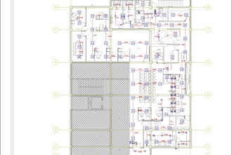 create a 2d floor plan and electrical plan using autocad
