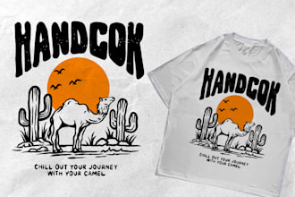 create vintage retro cartoon for tshirt design
