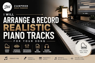 arrange and record realistic piano tracks for your song