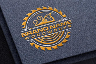 create an elegant and high quality carpentry and wood work logo for you
