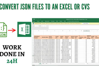convert json files into an excel or CSV with good formatting