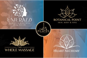 do natural spa yoga wellness health massage skincare logo