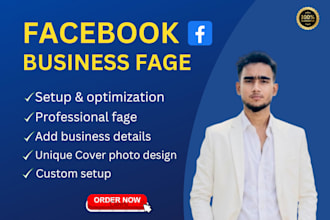 facebook business  page creation and optimization, cover photo design