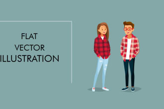 do create flat minimalist vector illustration