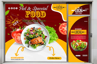 design creative shop front, store front and window graphics