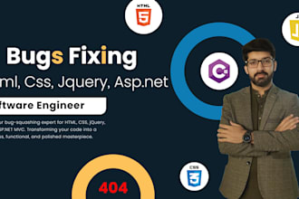 develop or fix backend, frontend, jquery, dotnet angular, wordpress, bugs