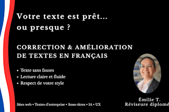 proofread, revise and edit your french text professionally