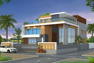 do professional 3d elevations rendering