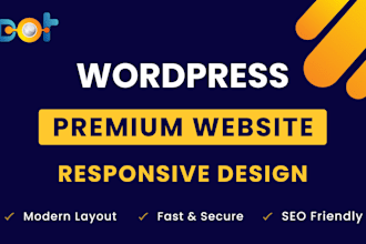 create end to end premium wordpress website
