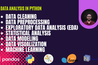 do expert data analysis and visualization using python on jupyter notebook
