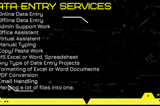 do fast data entry and admin support work