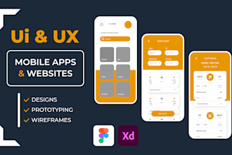 design mobile app website web prototype and wireframe in figma