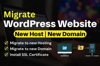transfer, migrate, clone and backup wordpress website to a new domain or hosting