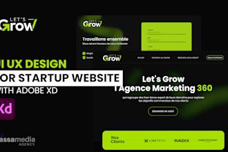 do a creative UI UX design for startups sass website