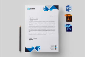 design simple and nice looking letterhead word template