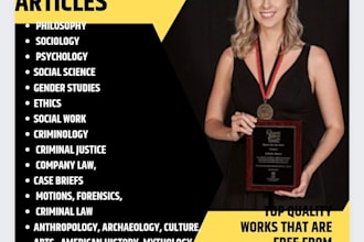 write psychology, sociology, social sciences, philosophy, criminal law