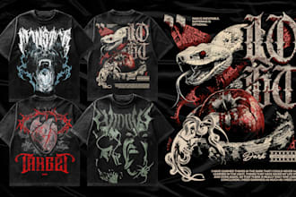 make dark, horror and gothic design for tshirt or hoodie