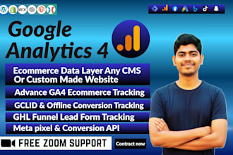 setup google analytics 4, ga4, ecommerce tracking and tag manager,