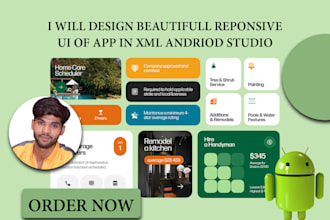 design beautiful, responsive UI of app in XML android studio
