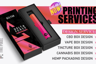 do hemp packaging design, cbd, cannabis, tincture, vape box design